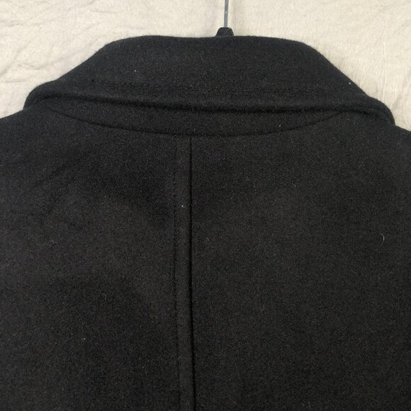Old Navy Coat Womens 1X Plus Black Wool Blend Asymmetrical Zip Moto Zip Pockets - Picture 7 of 16